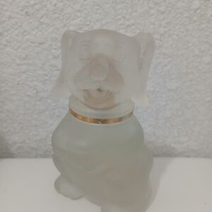 Frosted Glass Dog Figurine